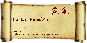 Perka Hermész névjegykártya